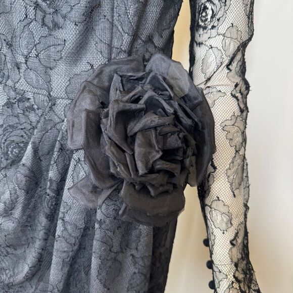 Vintage 1970s Bill Blass Lace Cocktail Dress - Picture 8 of 16